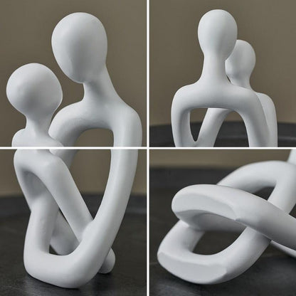 Estatueta de Casal Apaixonado em Resina - Decoração Romântica