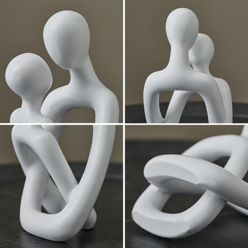 Estatueta de Casal Apaixonado em Resina - Decoração Romântica