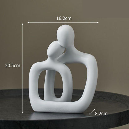 Estatueta de Casal Apaixonado em Resina - Decoração Romântica