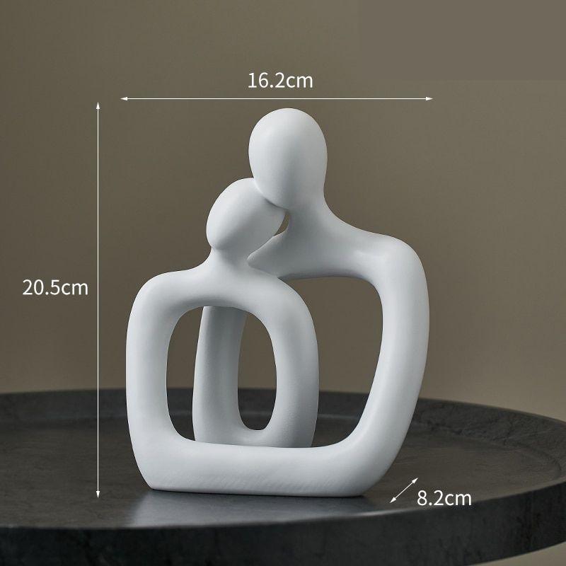 Estatueta de Casal Apaixonado em Resina - Decoração Romântica