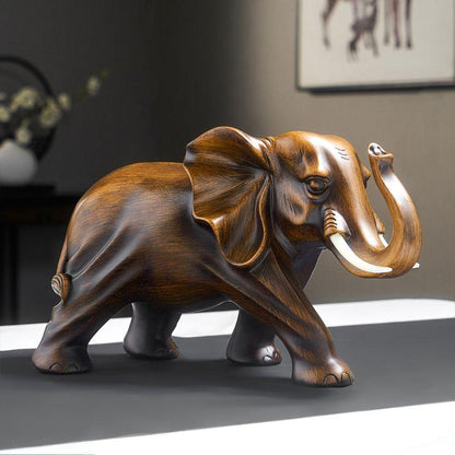 Estatueta de Elefante Clássico em Resina - Decoração de Casa