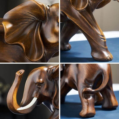 Estatueta de Elefante Clássico em Resina - Decoração de Casa