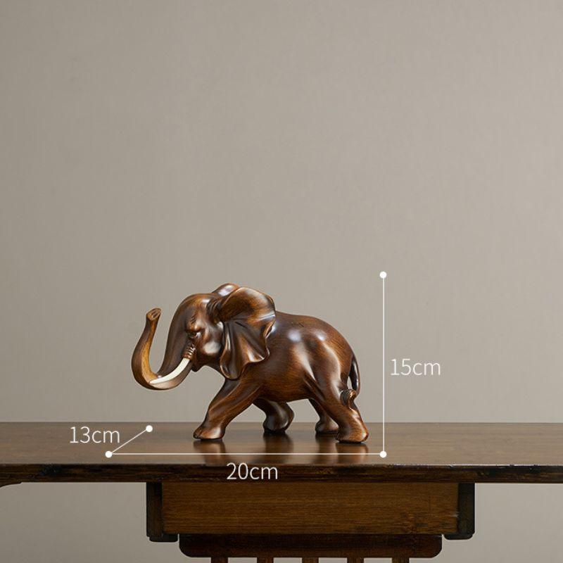 Estatueta de Elefante Clássico em Resina - Decoração de Casa