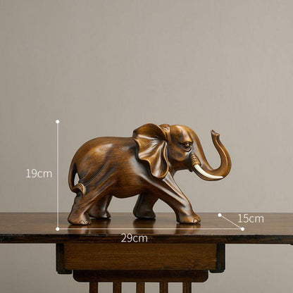 Estatueta de Elefante Clássico em Resina - Decoração de Casa