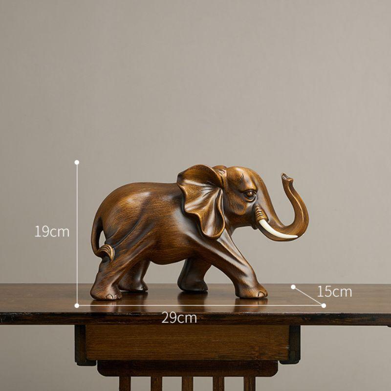 Estatueta de Elefante Clássico em Resina - Decoração de Casa