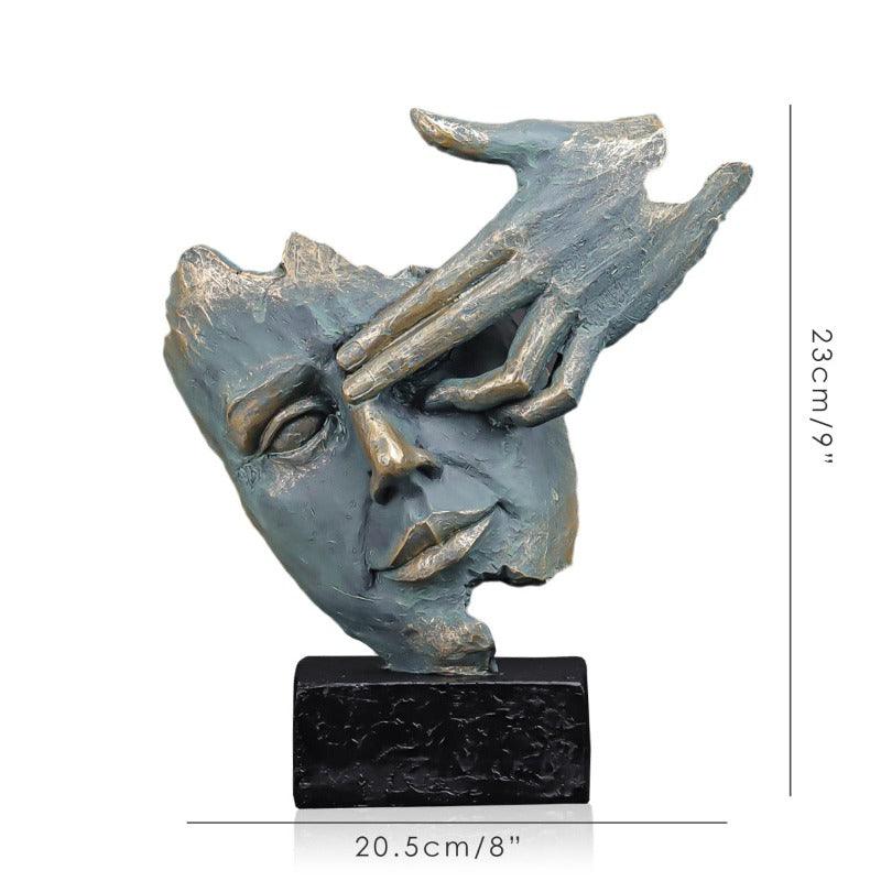 Estatueta de Expressões Incompletas - Decoração Artística para Casa