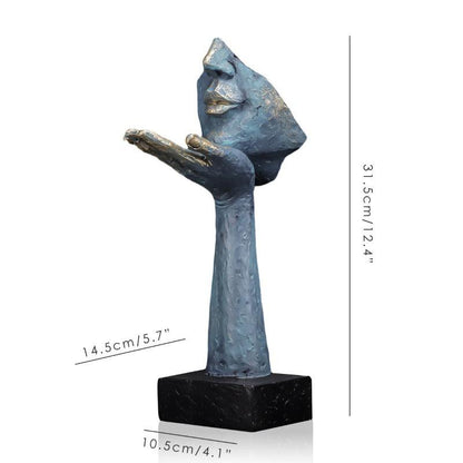 Estatueta de Expressões Incompletas - Decoração Artística para Casa