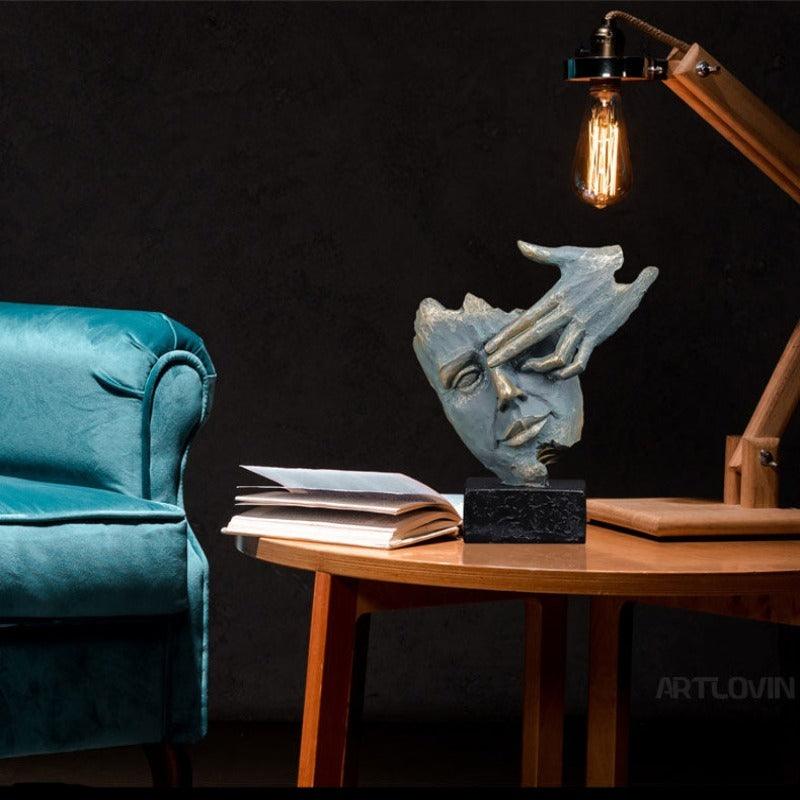 Estatueta de Expressões Incompletas - Decoração Artística para Casa