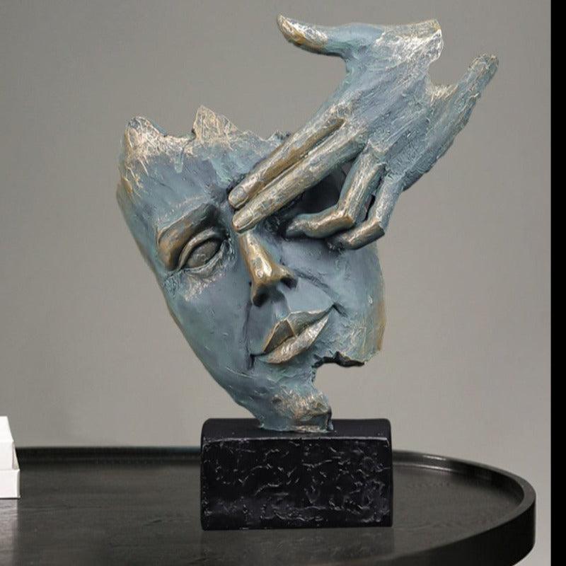 Estatueta de Expressões Incompletas - Decoração Artística para Casa