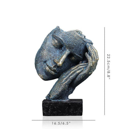 Estatueta de Expressões Incompletas - Decoração Artística para Casa