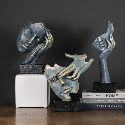 Estatueta de Expressões Incompletas - Decoração Artística para Casa
