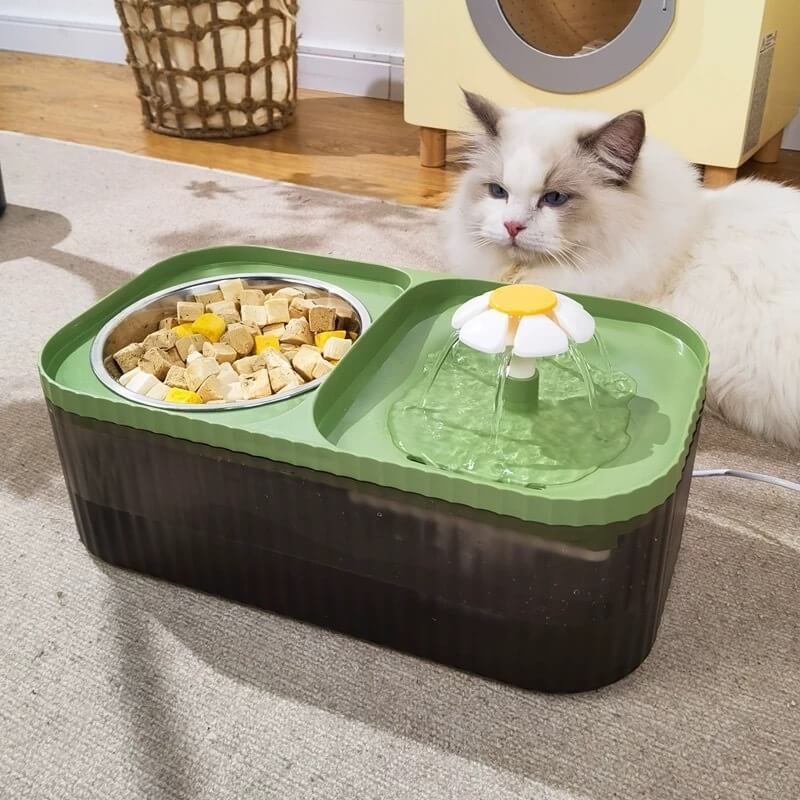 Fonte de Água e Comedouro Automático para Gatos e Cães - Bebedouro e Alimentador