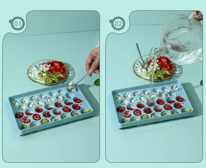 Forma de Gelo Mini Esférica para Bebidas - Moldes de Gelo Redondos
