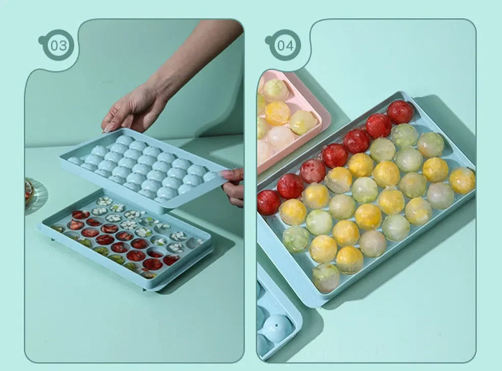 Forma de Gelo Mini Esférica para Bebidas - Moldes de Gelo Redondos