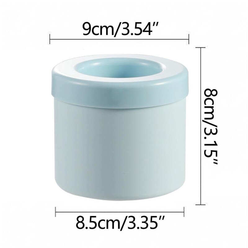 Forma de Gelo de Silicone Redonda com Tampa - Ideal para Bebidas