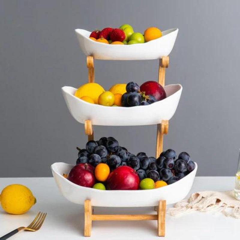 Fruteira de Mesa 2 a 3 Andares Chique e Moderna