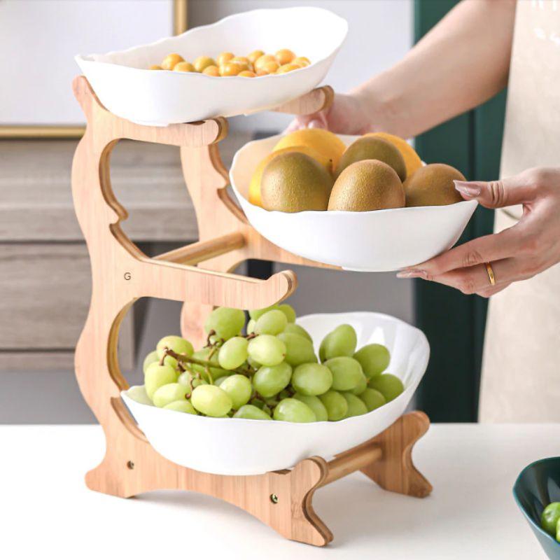 Fruteira de Mesa 2 a 3 Andares Chique e Moderna