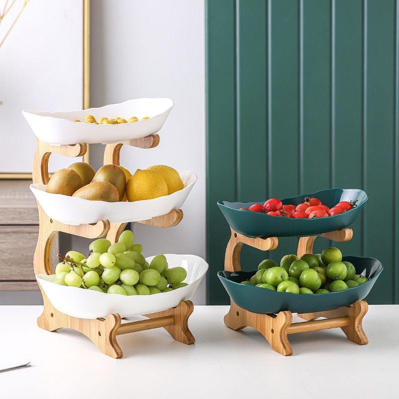 Fruteira de Mesa 2 a 3 Andares Chique e Moderna