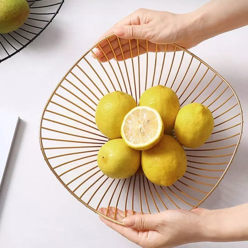 Fruteira de Mesa Centro de Ferro Moderna Decorativa - Cesta de Frutas