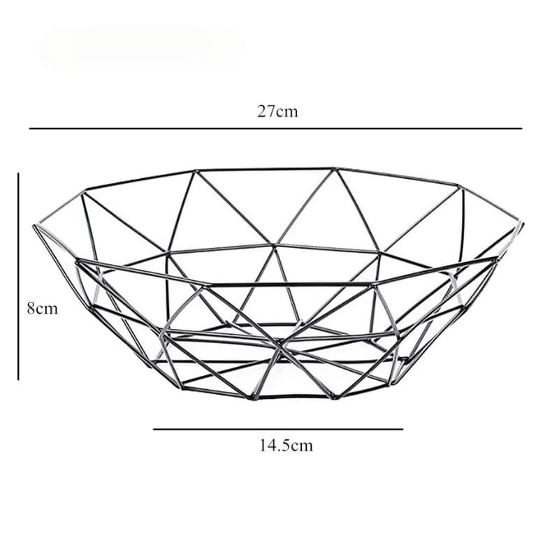 Fruteira de Mesa Centro de Ferro Moderna Decorativa - Cesta de Frutas