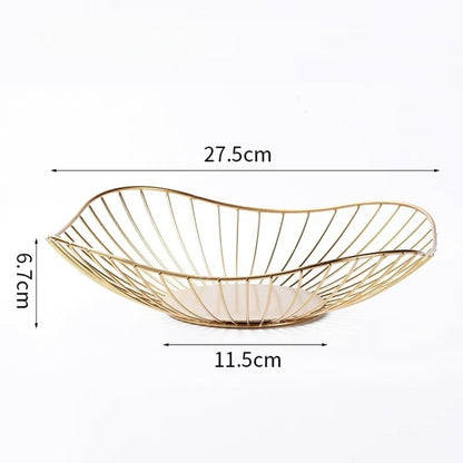 Fruteira de Mesa Centro de Ferro Moderna Decorativa - Cesta de Frutas