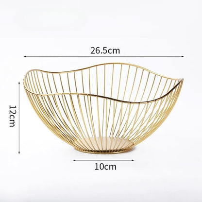 Fruteira de Mesa Centro de Ferro Moderna Decorativa - Cesta de Frutas