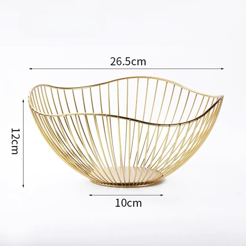 Fruteira de Mesa Centro de Ferro Moderna Decorativa - Cesta de Frutas