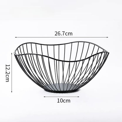 Fruteira de Mesa Centro de Ferro Moderna Decorativa - Cesta de Frutas