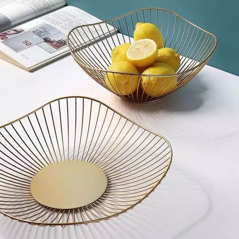 Fruteira de Mesa Centro de Ferro Moderna Decorativa - Cesta de Frutas