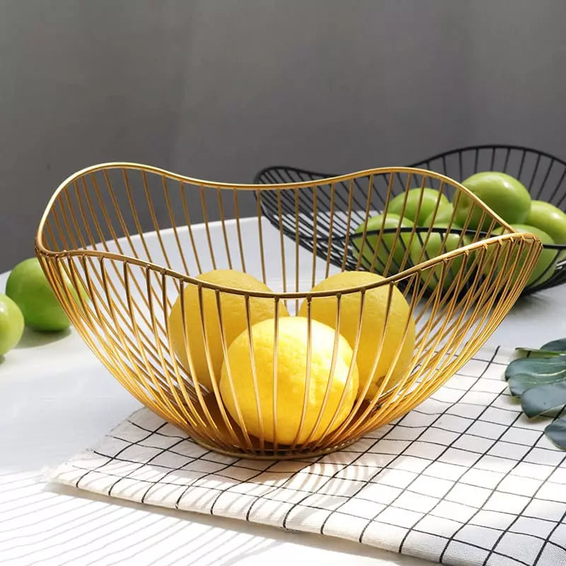 Fruteira de Mesa Centro de Ferro Moderna Decorativa - Cesta de Frutas