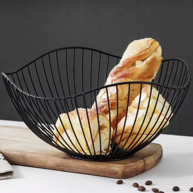 Fruteira de Mesa Centro de Ferro Moderna Decorativa - Cesta de Frutas