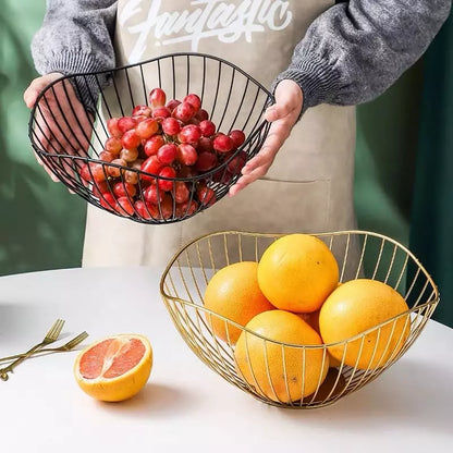 Fruteira de Mesa Centro de Ferro Moderna Decorativa - Cesta de Frutas