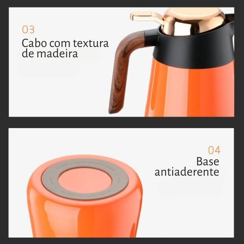 Garrafa Térmica Inox para Café e Chá 1.6L - Isolamento Térmico Eficiente