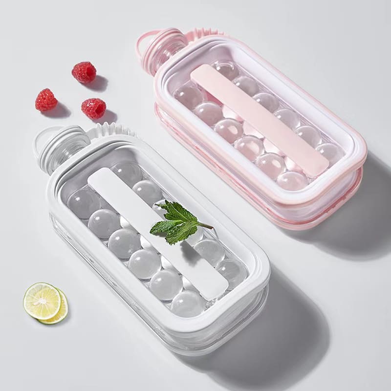 Garrafa de Água com Formato de Gelo Redondo - Ideal para Bebidas Frescas