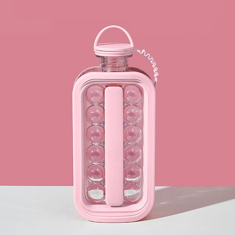 Garrafa de Água com Formato de Gelo Redondo - Ideal para Bebidas Frescas