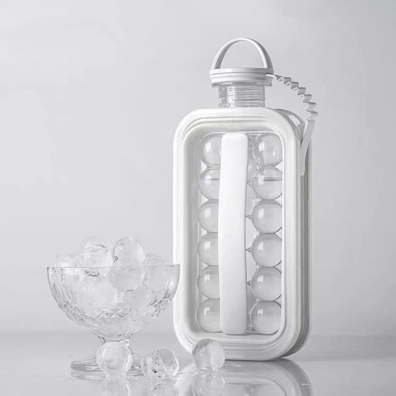 Garrafa de Água com Formato de Gelo Redondo - Ideal para Bebidas Frescas