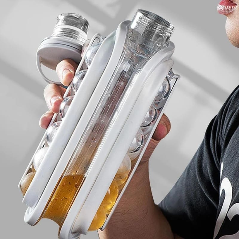 Garrafa de Água com Formato de Gelo Redondo - Ideal para Bebidas Frescas