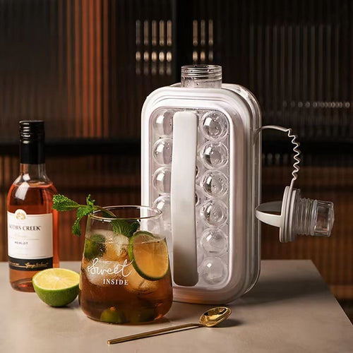 Garrafa de Água com Formato de Gelo Redondo - Ideal para Bebidas Frescas