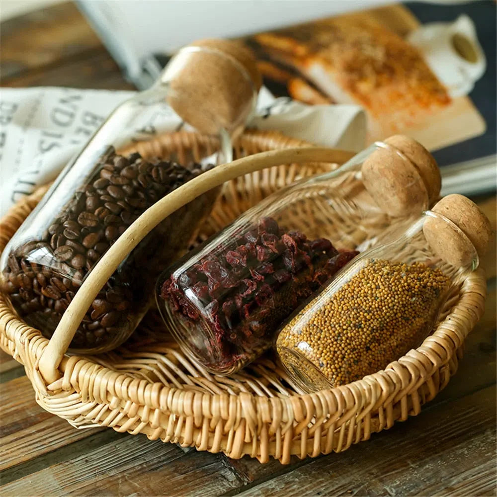 Garrafa de Vidro Borossilicato com Tampa de Cortiça - Eco-Friendly e Resistente