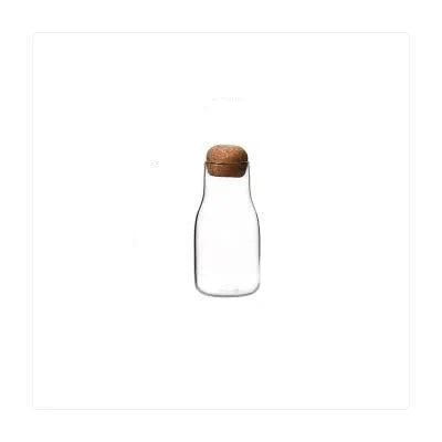 Garrafa de Vidro Borossilicato com Tampa de Cortiça - Eco-Friendly e Resistente