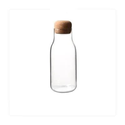 Garrafa de Vidro Borossilicato com Tampa de Cortiça - Eco-Friendly e Resistente