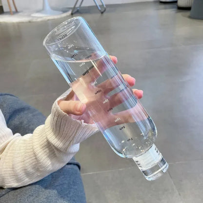 Garrafa de Vidro com Marcador - Capacidade 500ml ou 700ml