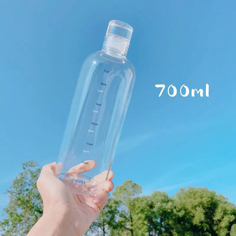 Garrafa de Vidro com Marcador - Capacidade 500ml ou 700ml