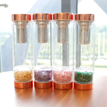 Garrafas de Cristal com Infusor para Bebidas Aromatizadas
