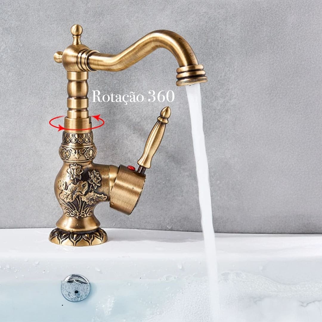 Grifo Monocomando Antique Luxe - Misturador de Água para Cozinha