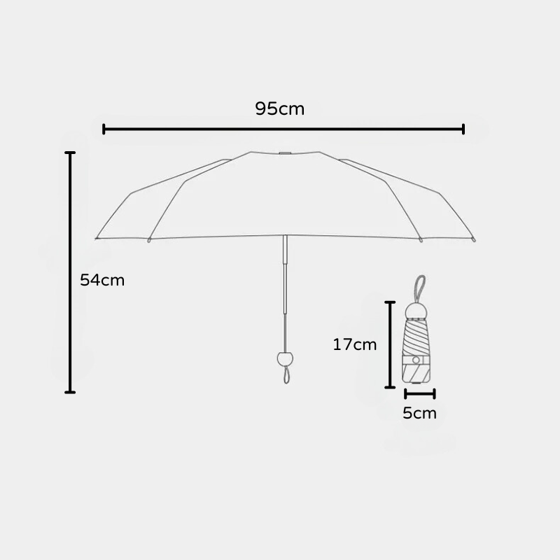 Guarda-chuva Mini Pocket Resistente com Proteção UV