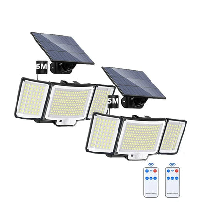 Holofote Solar LED 800W Triplo - Iluminação Eficiente para Exteriores - Tech Urbane