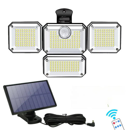 Holofote Solar LED 800W Triplo com 3 Cabeças - Iluminação Ecológica para Ambientes Externos