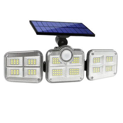 Holofote Solar LED 800W com 3 Cabeças - Iluminação Eficiente para Externo