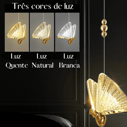 Pendentes em Forma de Borboleta para Sala de Estar - Design Moderno e Elegante
